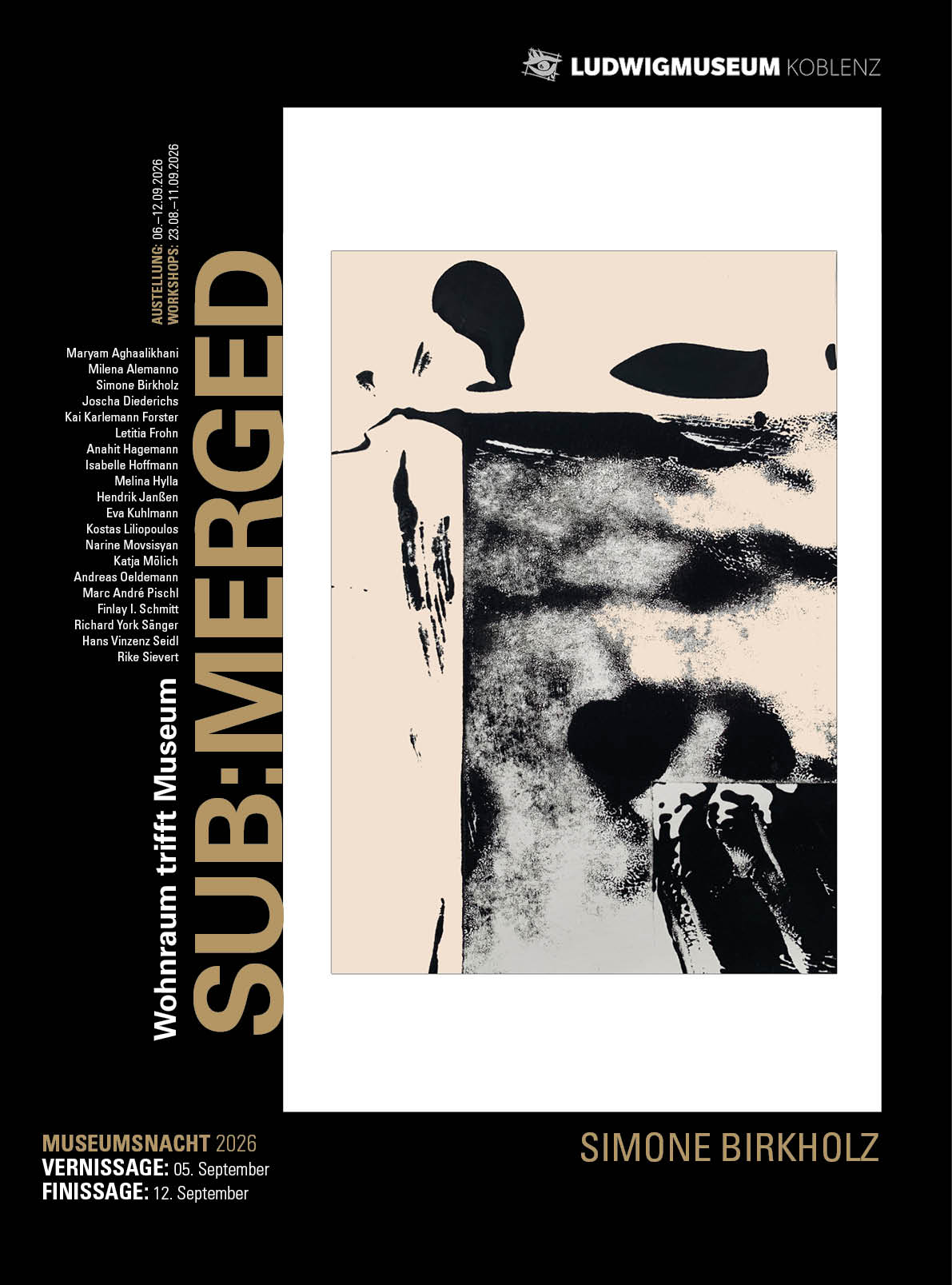 SUB:MERGED | Ludwig Museum Koblenz 2026 | Design by Soheyl Nassary