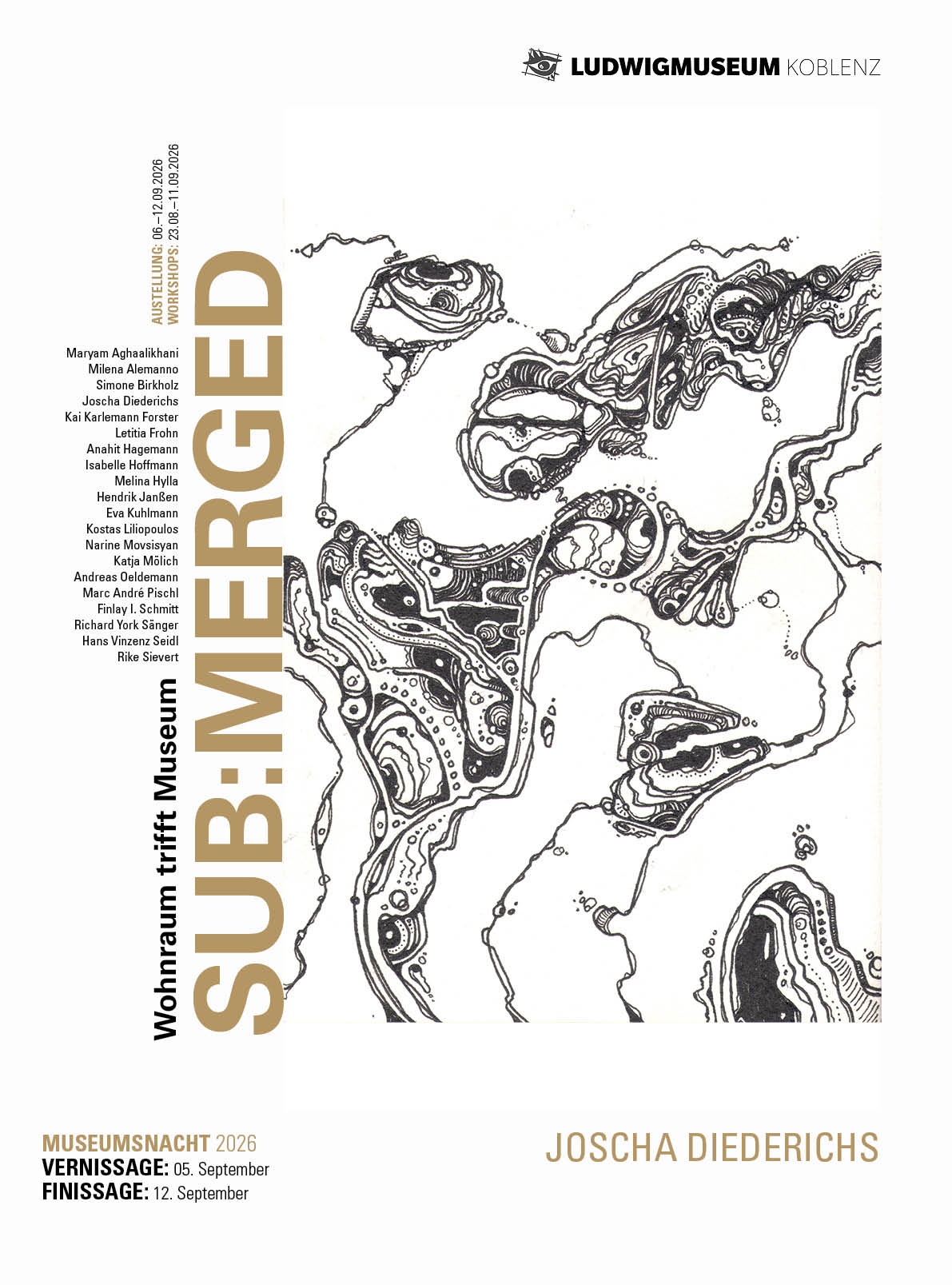 SUB:MERGED | Ludwig Museum Koblenz 2026 | Design by Soheyl Nassary